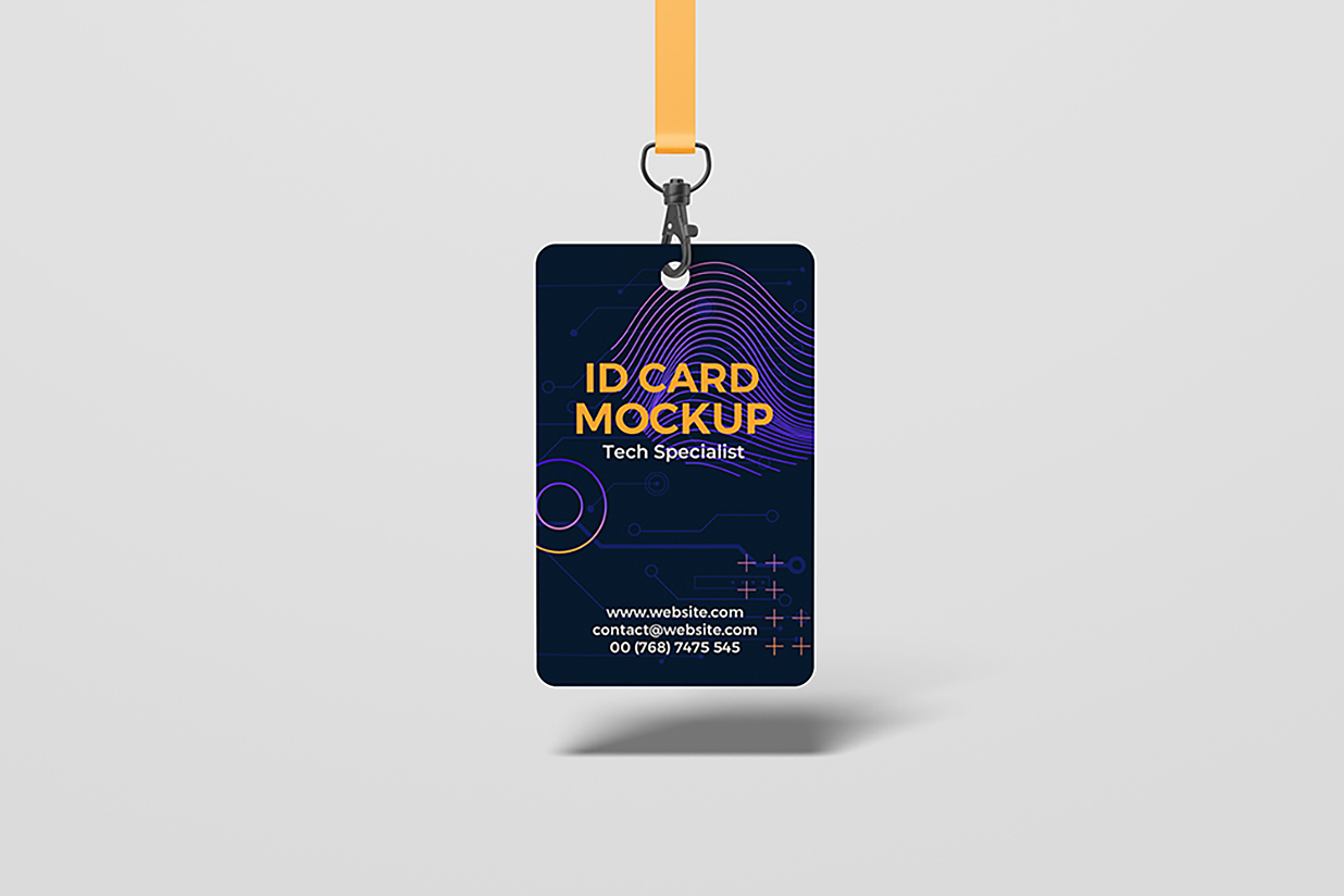 竖版工牌工作证胸牌样机mockup6组插图4