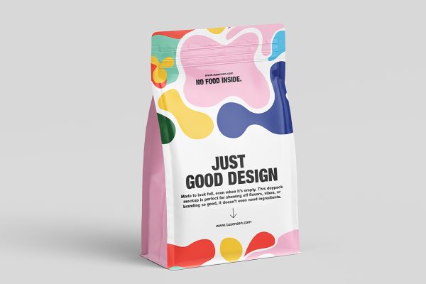 极简的自立袋自封袋咖啡袋食品包装袋样机mockup2组缩略图 极简的自立袋自封袋咖啡袋食品包装袋样机mockup2组