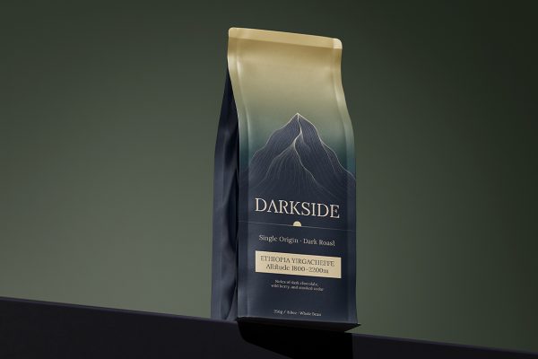 自立袋自封袋咖啡袋食品包装袋样机mockup4组