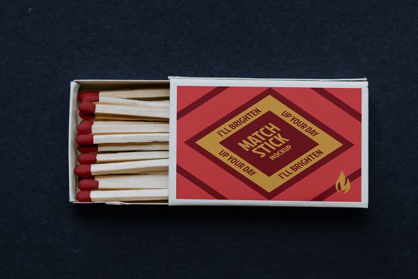 火柴盒包装样机mockup