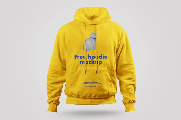 简约连帽衫卫衣正面图样机mockup