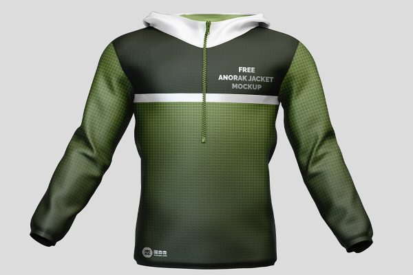 带拉链的连帽衫卫衣样机mockup2组缩略图 带拉链的连帽衫卫衣样机mockup2组