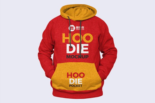 连帽衫卫衣正面图样机mockup缩略图 连帽衫卫衣正面图样机mockup