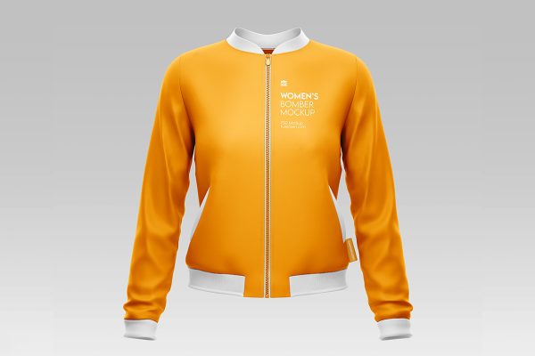女生带拉链的外套夹克样机mockup3组