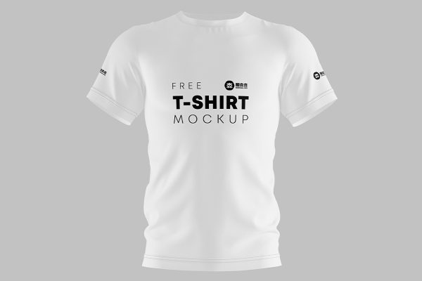 简约短袖T恤样机mockup3组