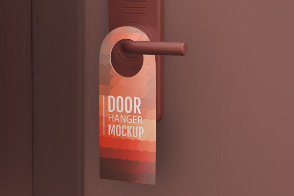 带门把手的挂牌样机mockup3组