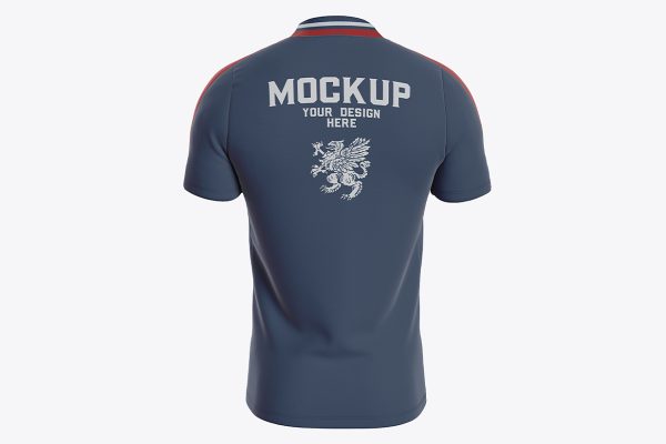 短袖Polo衫背面样机mockup缩略图 短袖Polo衫背面样机mockup