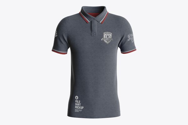短袖Polo衫正面样机mockup缩略图 短袖Polo衫正面样机mockup