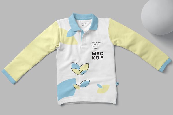 长袖马球衫polo衫服装样机mockup4组缩略图 长袖马球衫polo衫服装样机mockup4组