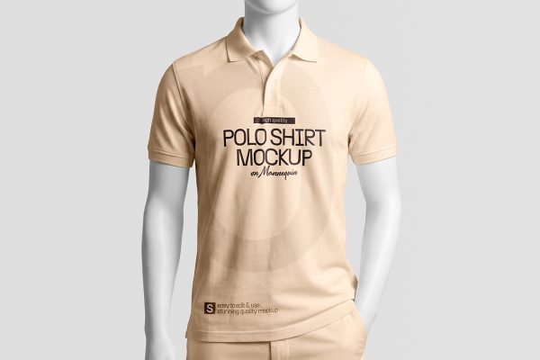 带人体模特的Polo衫样机mockup缩略图 带人体模特的Polo衫样机mockup