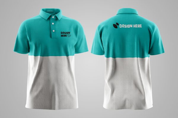 正反俩面的Polo衫样机mockup