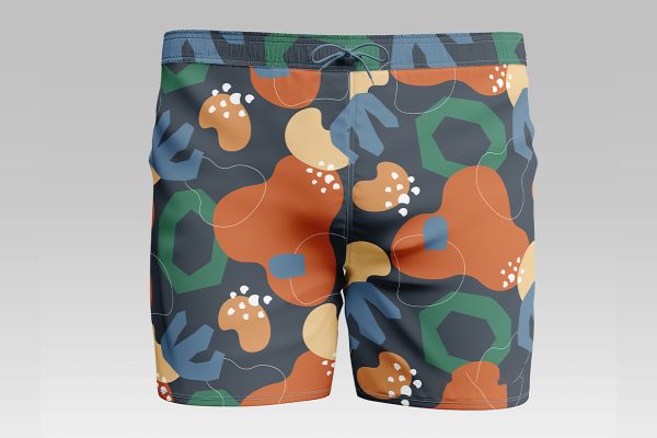 男式泳裤短裤样机mockup3组