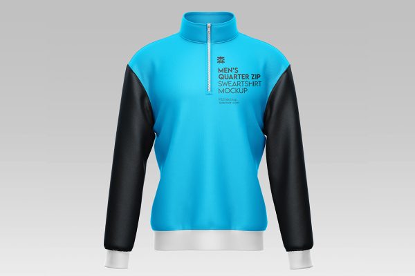 半拉链运动卫衣样机mockup3组