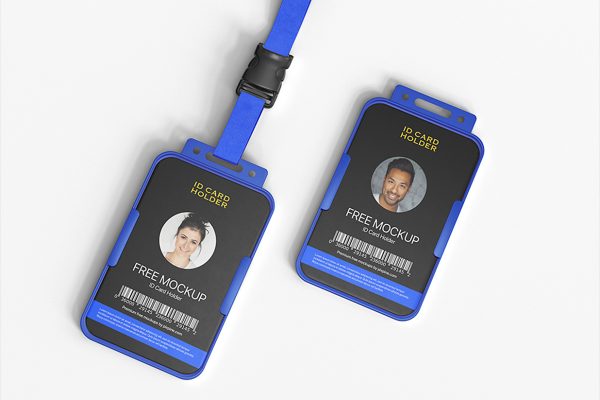 工牌工作证胸牌样机mockup
