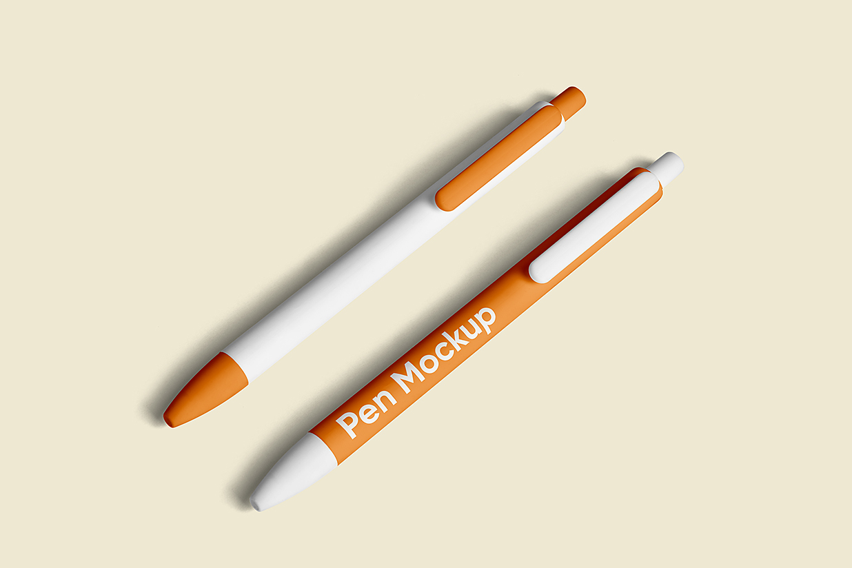 经典的圆珠笔样机mockup插图
