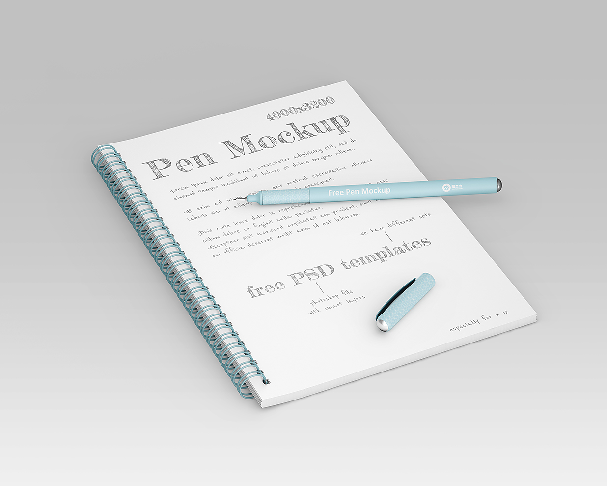 哑光塑料细线笔圆珠笔样机mockup3组插图