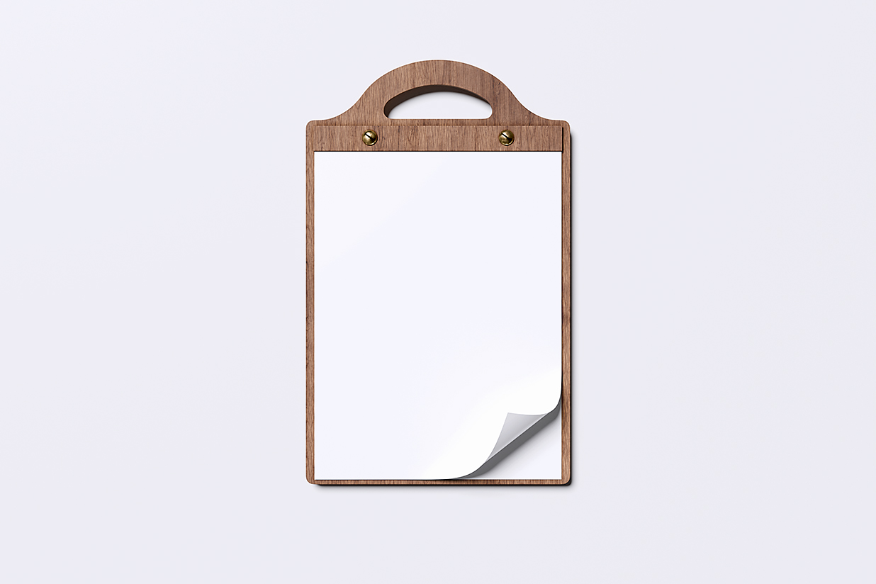 餐厅木质夹板菜单点餐单样机mockup4组插图