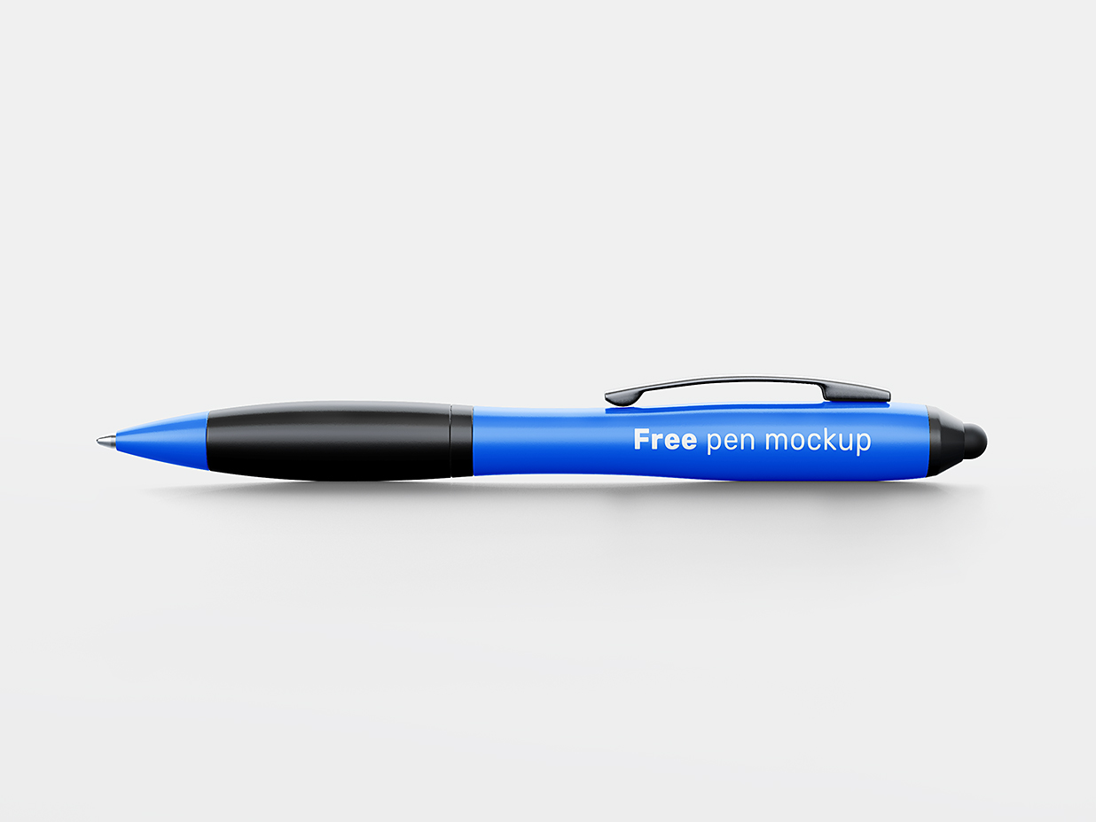 带触控头的塑料圆珠笔样机mockup4组插图2