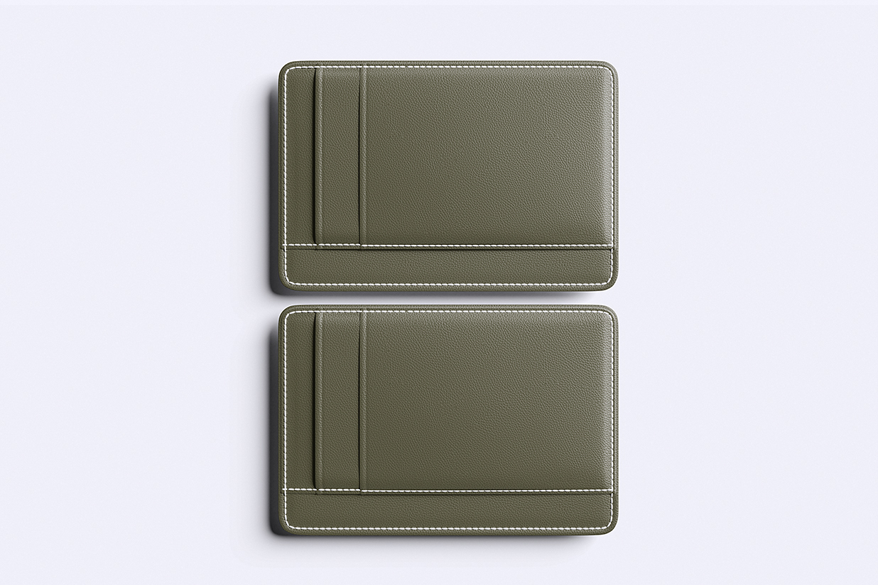 皮革钱包卡包名片夹证件套护照夹样机mockup4组插图3