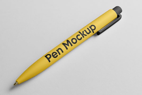 优雅的圆珠笔样机mockup