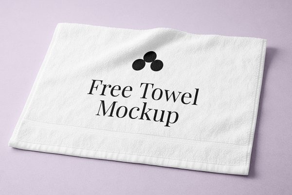 简约毛巾洗脸巾样机mockup